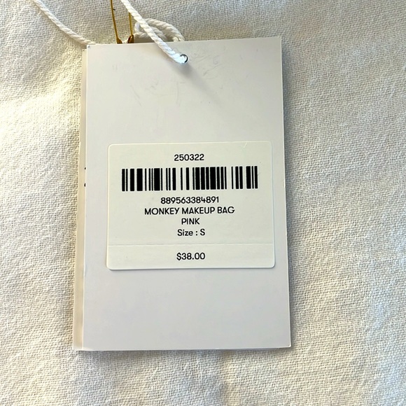 Roller Rabbit pink monkey makeup bag - Picture 3 of 6